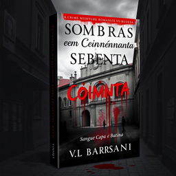 Create a book cover for a crime romance novel set in Coimbra, focusing on the murders of university students