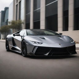 A high-performance vehicle that merges the aggressive design and raw power of a Lamborghini with the modern elegance and premium finish of an Infiniti.