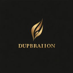 Create a foil logo for DubMation displayed on a black screen