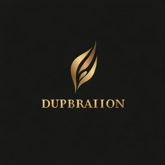 Create a foil logo for DubMation displayed on a black screen