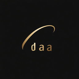 Create a foil logo for the letters 'DA' displayed on a black screen