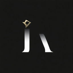 Create a foil logo for the letters 'DA' displayed on a black screen