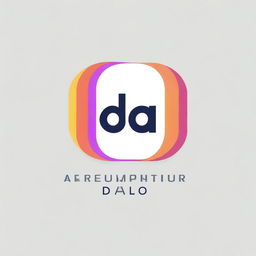 Create stylish animation logo design ideas featuring the letters 'DA'