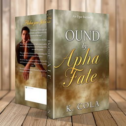 A book cover for the title 'Bound by Alpha Fate' by K