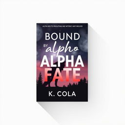 A flat image for a book cover with the title 'Bound by Alpha Fate' and author 'K