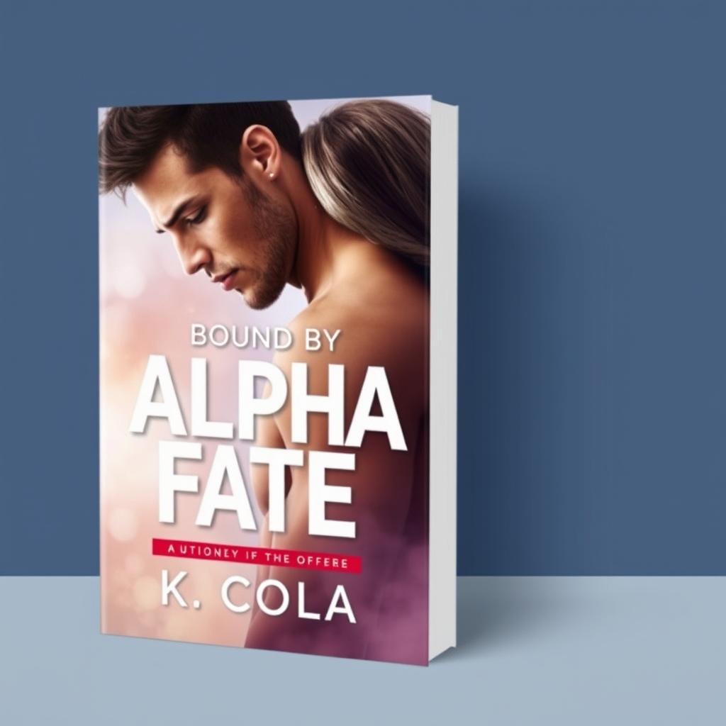 A flat image for a book cover with the title 'Bound by Alpha Fate' and author 'K