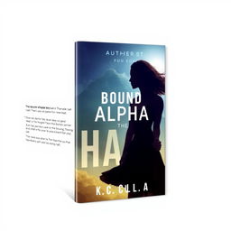 A flat image for a book cover with the title 'Bound by Alpha Fate' and author 'K