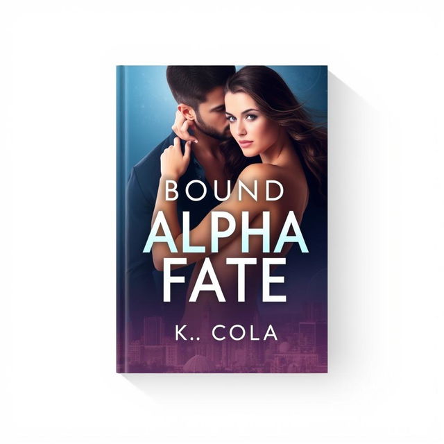 A flat image for a book cover with the title 'Bound by Alpha Fate' and author 'K