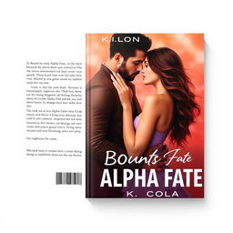 A flat image for a book cover titled 'Bound by Alpha Fate' by K