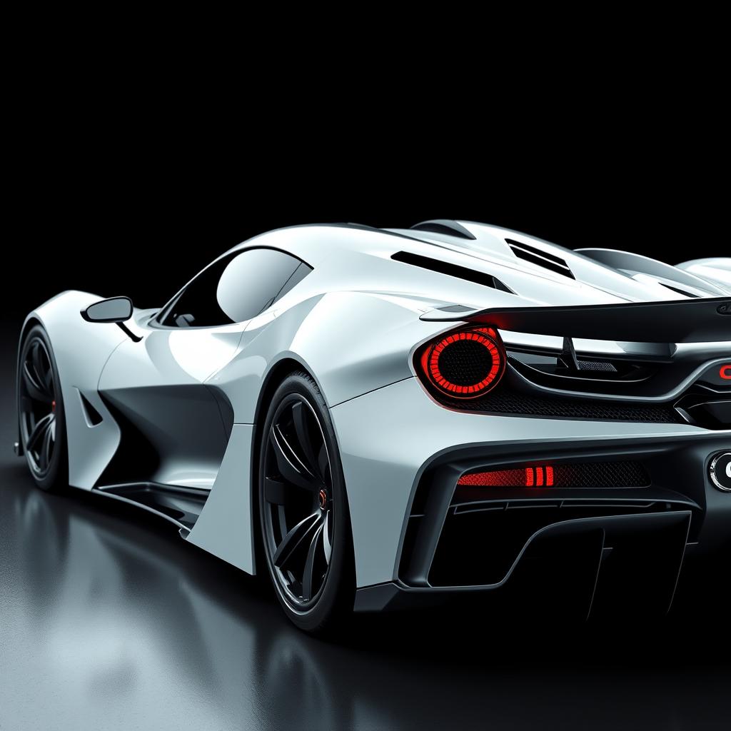 A powerful and aggressive aerodynamic sports car, showcasing sleek lines and a futuristic design