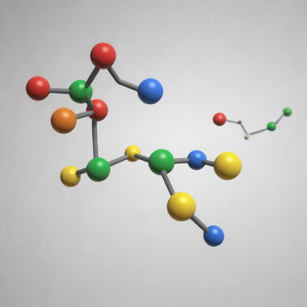 A highly detailed representation of a protein molecule interacting with an acid molecule.