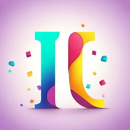 Create a creative image featuring the characters 'DA' in inspired fonts and vibrant colors