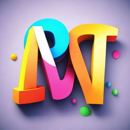 Create a creative image featuring the characters 'DA' in inspired fonts and vibrant colors