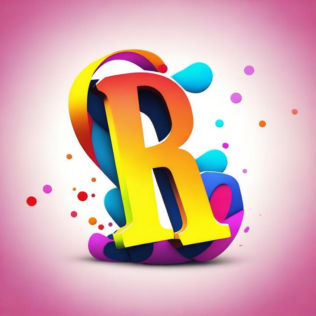 Create a creative image featuring the characters 'DA' in inspired fonts and vibrant colors