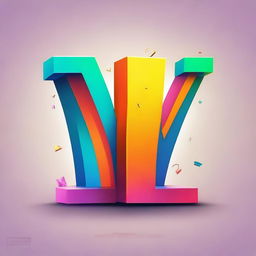 Create a creative image featuring the letters 'D' and 'A' as characters in inspired fonts and vibrant colors