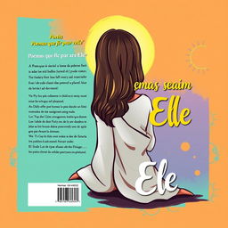 A vibrant and eye-catching book cover for a Christian poetry book titled 'Poemas que fiz para Ele'