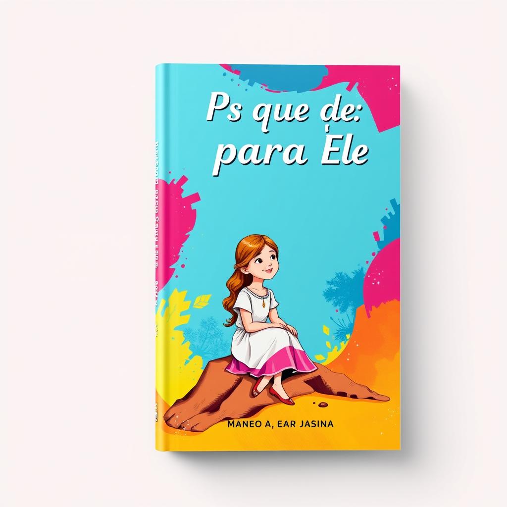 A vibrant and eye-catching book cover for a Christian poetry book titled 'Poemas que fiz para Ele'