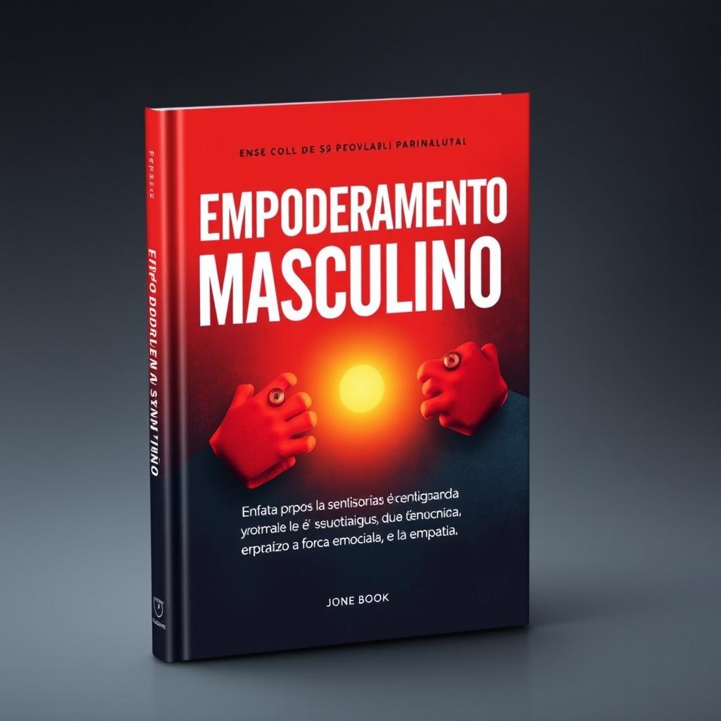 Crie uma capa para e-book com o tema 'Empoderamento Masculino' com ênfase na sensibilidade do homem moderno