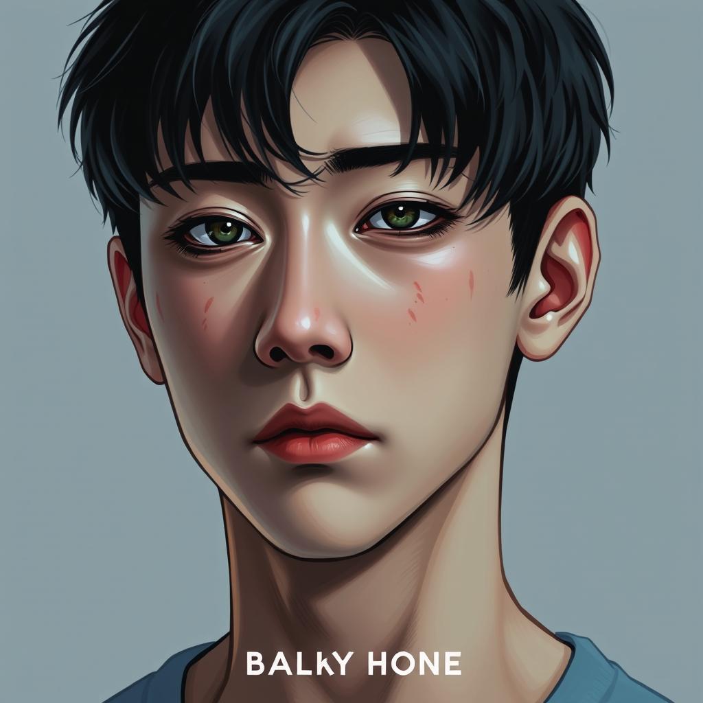 A captivating teen novel cover featuring a teenage boy with a handsome, slightly wrinkled face