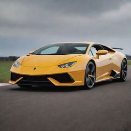 A captivating fusion of Lamborghini's aggressive styling and raw power with Motorola's reliable, practical design elements.