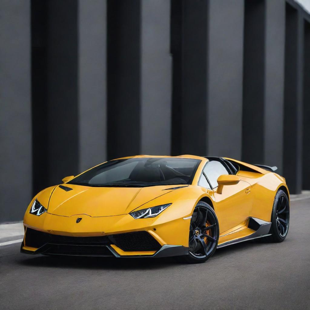 A captivating fusion of Lamborghini's aggressive styling and raw power with Motorola's reliable, practical design elements.