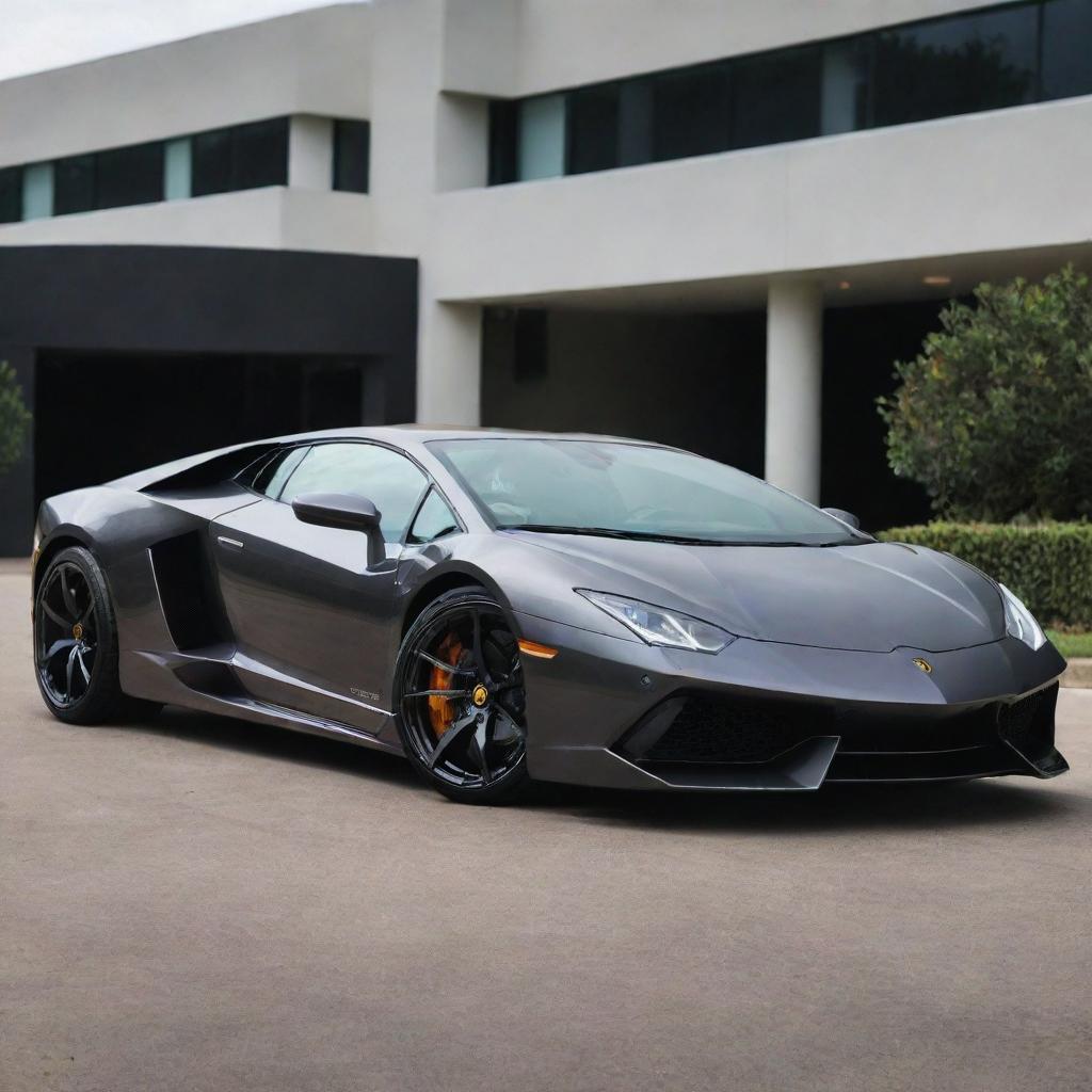 A grand fusion of Lamborghini's aggressive, sporty design with the classic luxury and sophistication of a Cadillac.