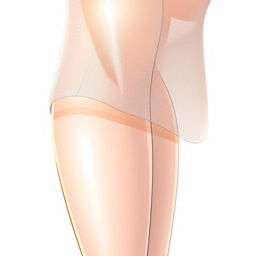 A detailed illustration of sheer pantyhose, showcasing the delicate and translucent fabric