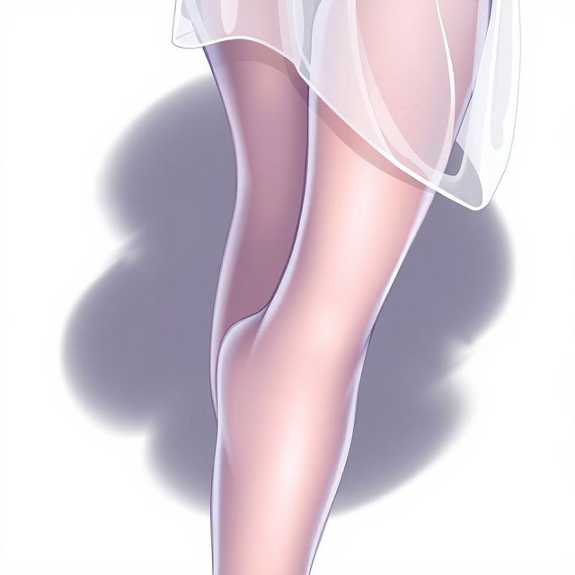 A detailed illustration of sheer pantyhose, showcasing the delicate and translucent fabric