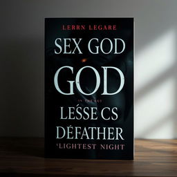 Create a book cover for the title 'Sex God Lésecs Defather: Darkest Pain, Lightest Night'