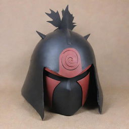 Madara Uchiha's distinctive helmet from Naruto series with intricate details and imposing features