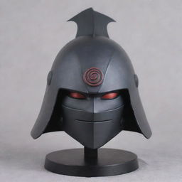 Madara Uchiha's distinctive helmet from Naruto series with intricate details and imposing features