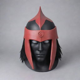 Madara Uchiha's distinctive helmet from Naruto series with intricate details and imposing features