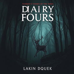 Create a book cover featuring a dark, eerie forest as the background