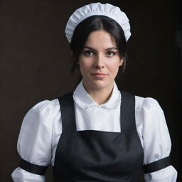 Simon 'Ghost' Riley from Call of Duty, wearing a traditional maid's outfit