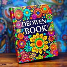 A vibrant and colorful book cover featuring intricate and eye-catching designs