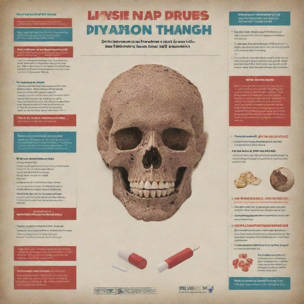A visually impactful poster that emphasizes the dangers of gateway drugs, containing powerful imagery and encouraging statements to persuade individuals to avoid drug use.