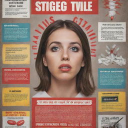 A visually impactful poster that emphasizes the dangers of gateway drugs, containing powerful imagery and encouraging statements to persuade individuals to avoid drug use.