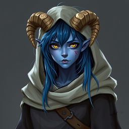 Create an image of a tiefling rogue from Dungeons and Dragons