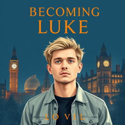 Create a cover for a novel titled 'Becoming Luke'