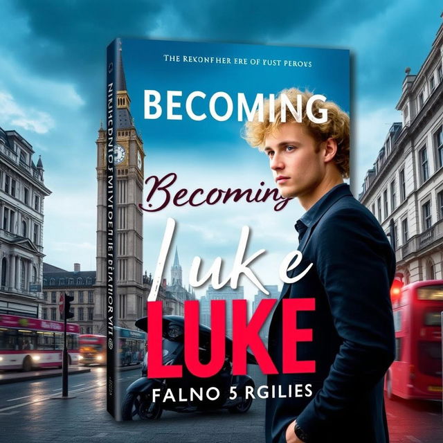 Create a cover for a novel titled 'Becoming Luke'