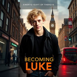 Create a cover for a novel titled 'Becoming Luke'