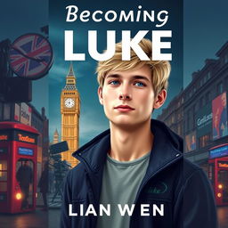 Create a cover for a novel titled 'Becoming Luke'