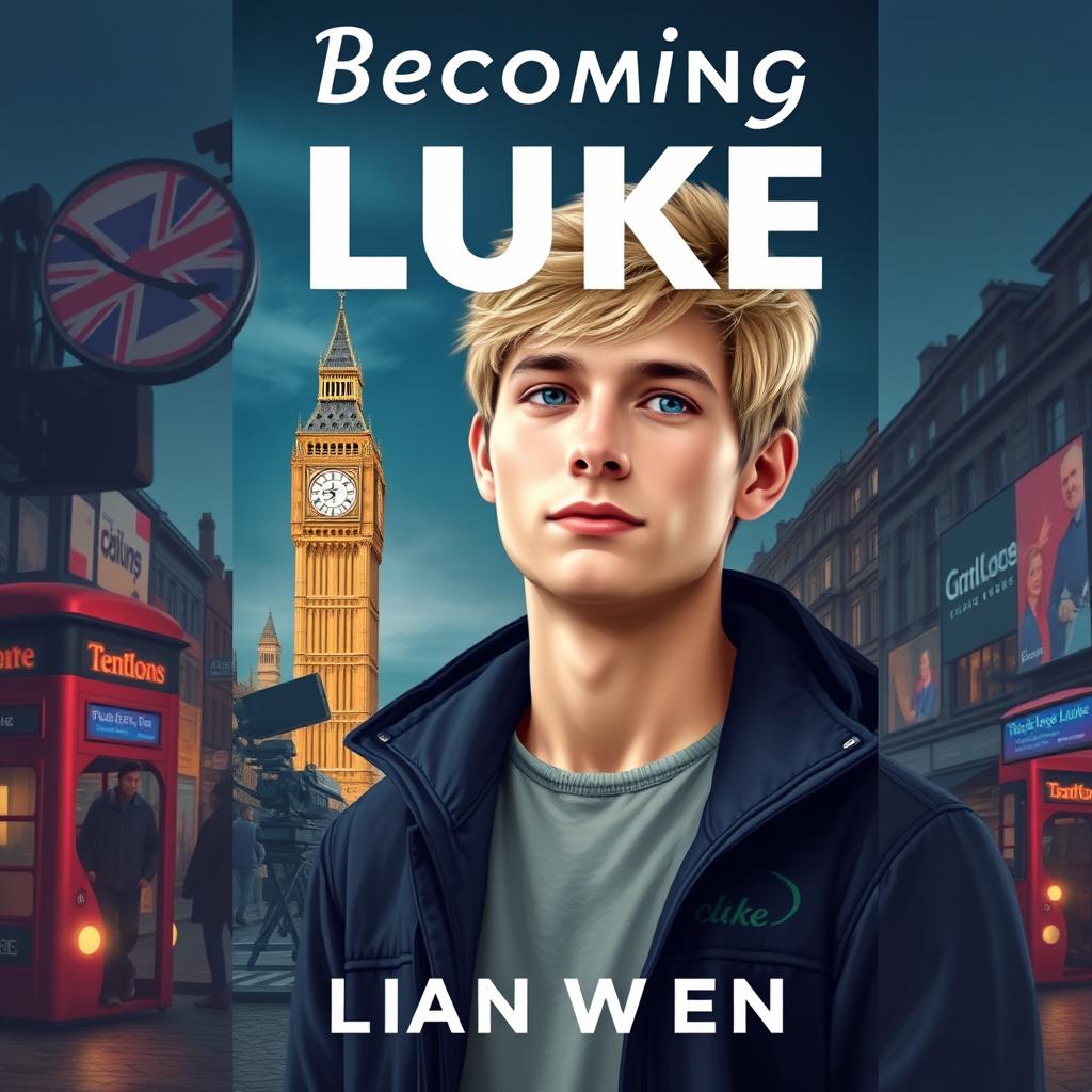 Create a cover for a novel titled 'Becoming Luke'