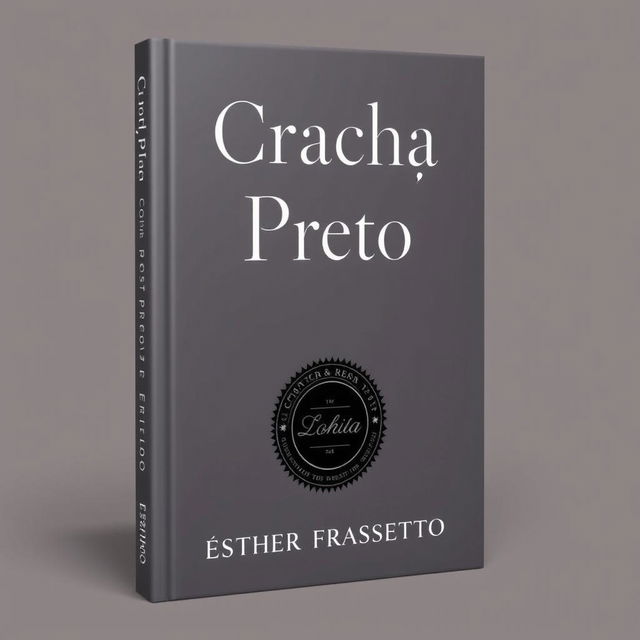 A book cover featuring the title 'Crachá Preto' and the author name 'Esther Frassetto'