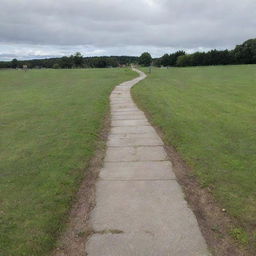 A pathway splitting into two directions. One end leads to a gloomy, shadowy gravesite. The other end leads to a warm, vibrant place filled with joy, sunshine, and life. A signpost is pointing towards the happy place, labeled 'Life'.