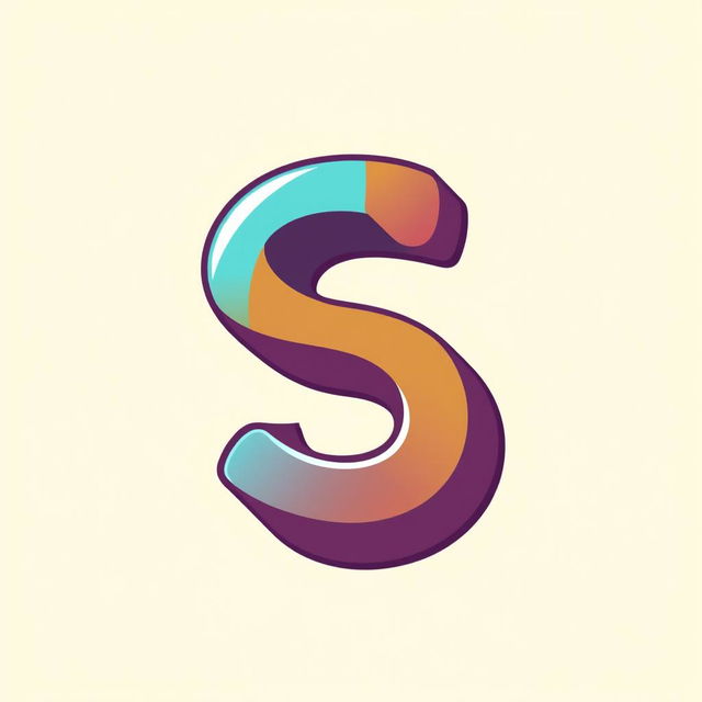 Create an image of the letter 'S' in a bold and colorful style