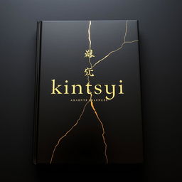 A book cover with a completely black background featuring a few golden cracks