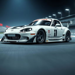 A detailed rendering of a DTM style bodykit designed for an NB Mazda MX-5