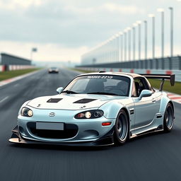 A detailed rendering of a DTM style bodykit designed for an NB Mazda MX-5