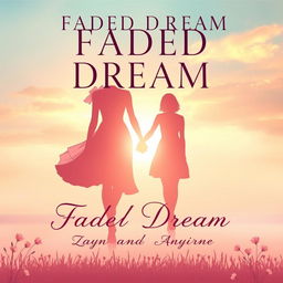 Create a soft romance book cover titled 'FADED DREAM: Zayn and Amyra's Journey'